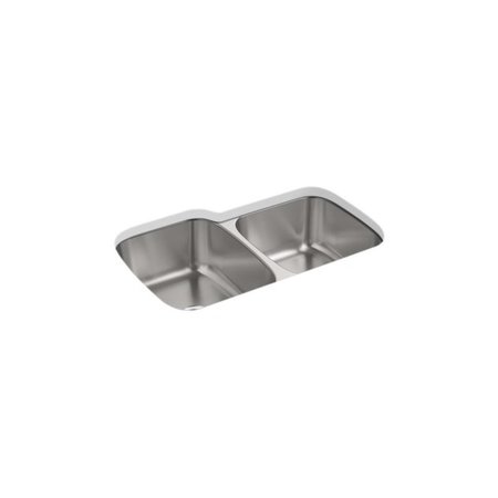 STERLING Under-Mount Large/Small Kitchen Sink, 31-3/4" X 20-3/4"/18" X 8-5/16" 11409-NA